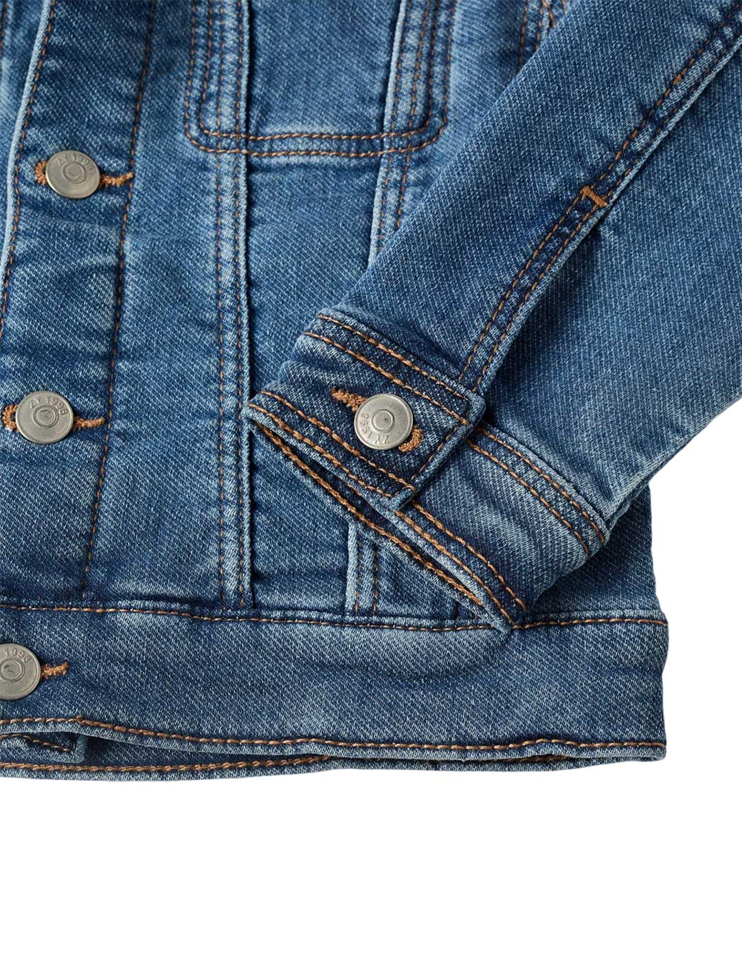 Παιδικό τζιν μπουφάν για αγόρι, μπλε, Regular Fit, 100% βαμβάκι.