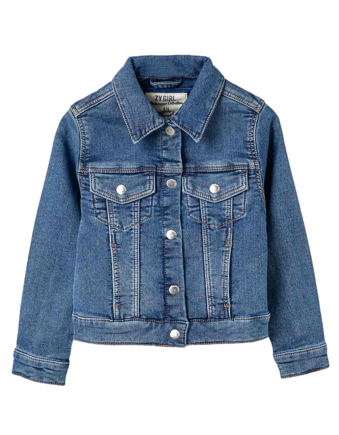 Παιδικό τζιν μπουφάν για κορίτσι, μπλε, Slim Fit, 83% βαμβάκι, 16% πολυεστέρας, 1% ελαστάνη. Παιδικό τζιν μπουφάν για κορίτσι, μπλε, Slim Fit, 83% βαμβάκι, 16% πολυεστέρας, 1% ελαστάνη.