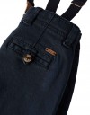Βρεφικό παντελόνι για αγόρι με αφαιρούμενες τιράντες μπλε σκούρο slim fit
