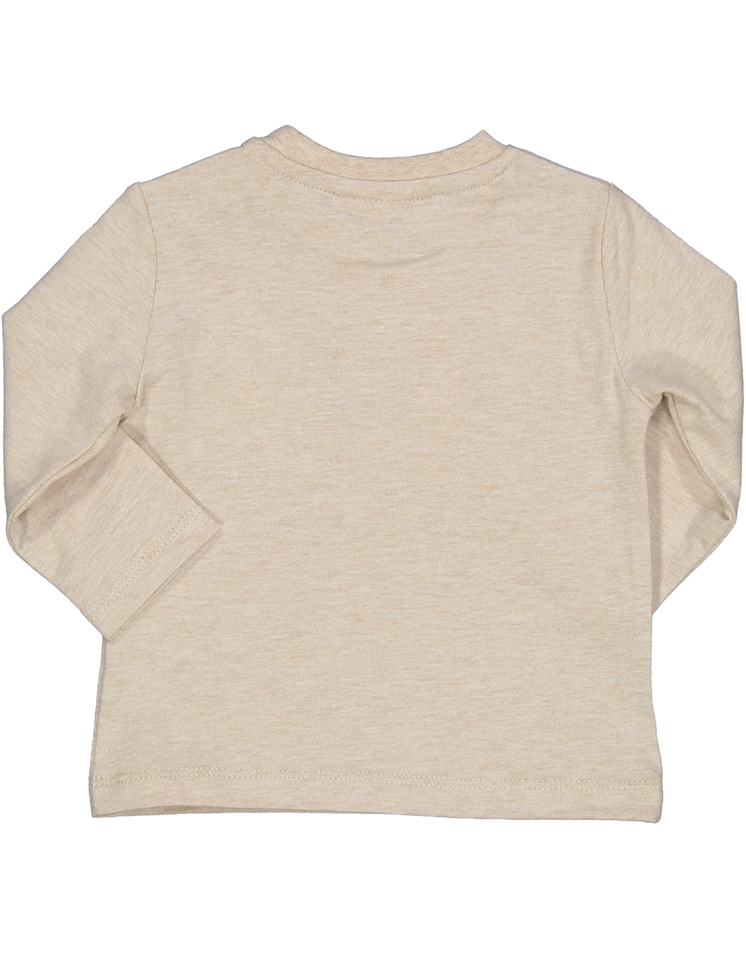 Παιδική μπλούζα κοντομάνικη για αγόρι, μπεζ με κέντημα  ''happy'',Regular Fit, 100% cotton.