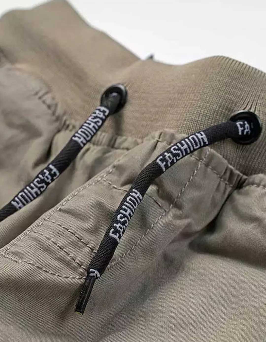 Παιδικό παντελόνι cargo για αγόρι, μπεζ, Slim Fit, 98%βαμβάκι, 2% ελαστάνη.