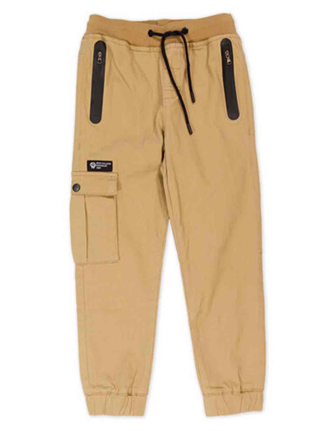 Παιδικό παντελόνι cargo για αγόρι ταμπά, Slim Fit, 98%βαμβάκι, 2% ελαστάνη.