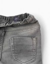 Παιδικό παντελόνι τζιν για αγόρι, γκρι, Slim Fit, 82% βαμβάκι, 17% πολυεστέρας, 1% ελαστάνη.