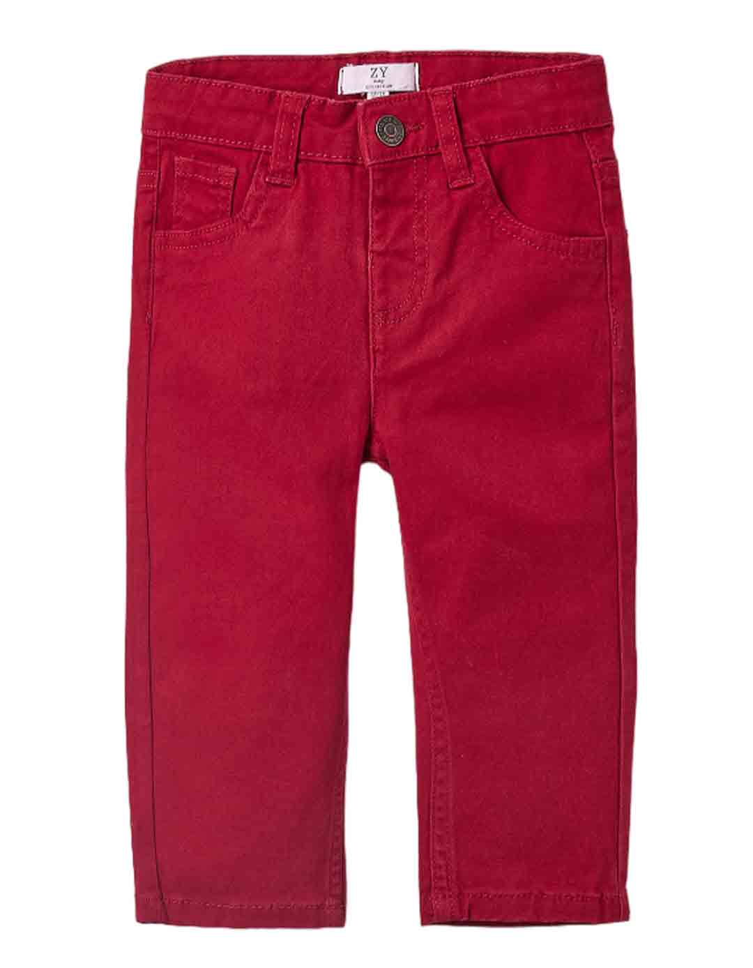 Παντελόνι για αγόρι, κόκκινο, slim fit, 98% βαμβάκι 2% ελαστάνη.