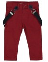 Παντελόνι για αγόρι με τιράντες μπορντό, Regular Fit, 81% βαμβάκι, 17% πολυεστέρας, 2% ελαστάνη. Παντελόνι για αγόρι με τιράντες μπορντό, Regular Fit, 81% βαμβάκι, 17% πολυεστέρας, 2% ελαστάνη.