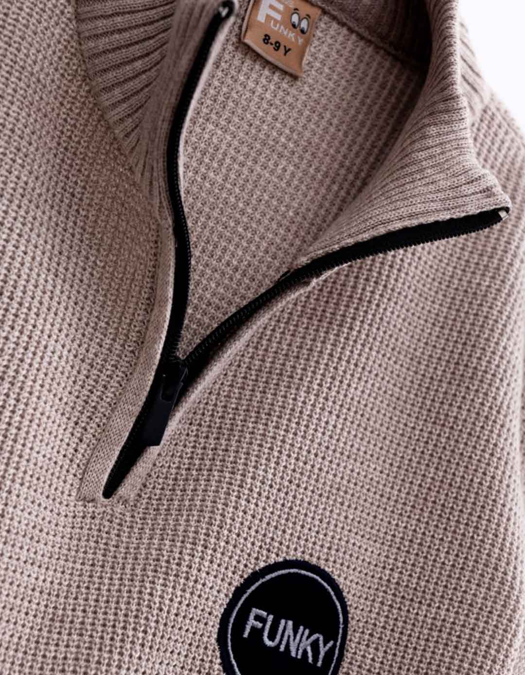 Μπλούζα πλεκτή  για αγόρι, μπεζ, Regular Fit, 100% acrylic.