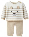 Πλεκτή μπλούζα και παντελόνι για νεογέννητο αγόρι, εκρού-μπεζ, Slim Fit, 50% βισκόζη, 30% πολυεστέρας, 20% πολυαμίδι. Πλεκτή μπλούζα και παντελόνι για νεογέννητο αγόρι, εκρού-μπεζ, Slim Fit, 50% βισκόζη, 30% πολυεστέρας, 20% πολυαμίδι.