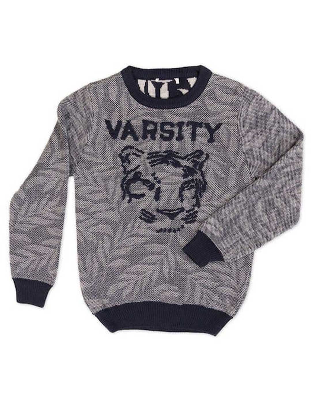 Παιδικό πλεκτό για αγόρι, μπλε, Regular Fit, 100% ακρυλικό.