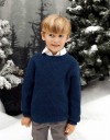 Μπλούζα πλεκτή για αγόρι, μπλε, Slim Fit, 85% ακρυλικό, 15% μαλλί.