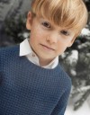 Μπλούζα πλεκτή για αγόρι, μπλε, Slim Fit, 85% ακρυλικό, 15% μαλλί.