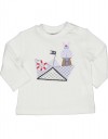 Μπλούζα για  νεογέννητα αγόρι, λευκό, Regular Fit, 100% βαμβάκι.