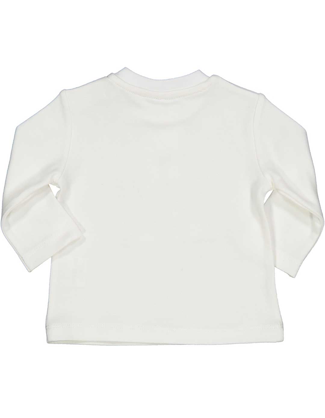 Μπλούζα για  νεογέννητα αγόρι, λευκό, Regular Fit, 100% βαμβάκι.