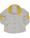  Image alt: Πουκάμισο καρό με κίτρινες λεπτομέρειες για αγόρι Birba