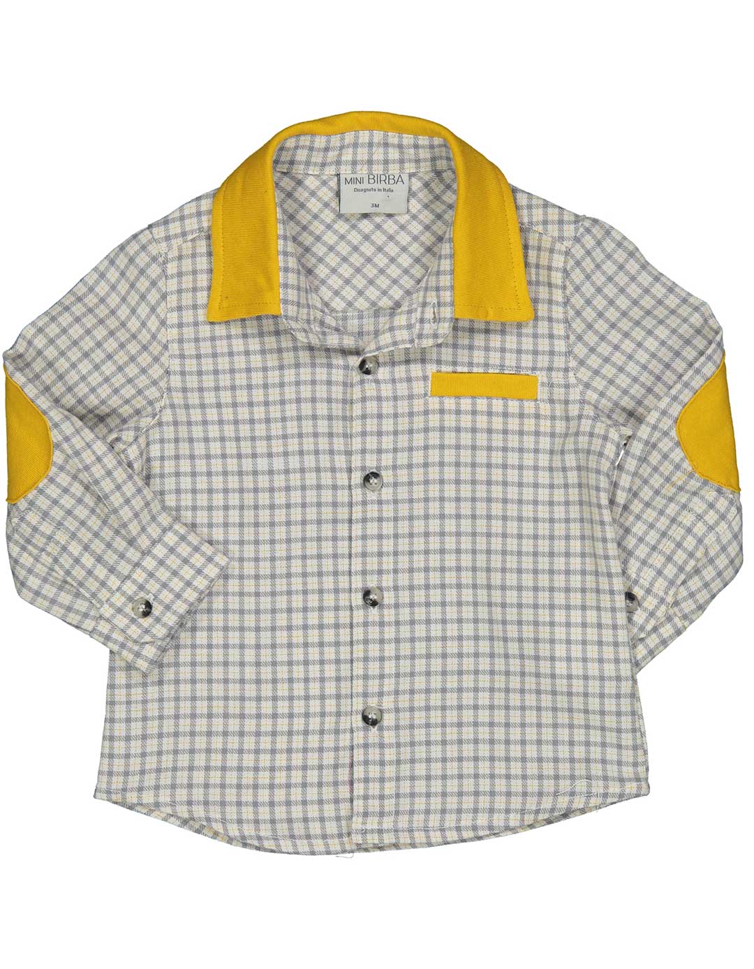 Πουκάμισο φανέλα καρό για αγόρι ,εκρού, Regular Fit, 100% βαμβάκι.