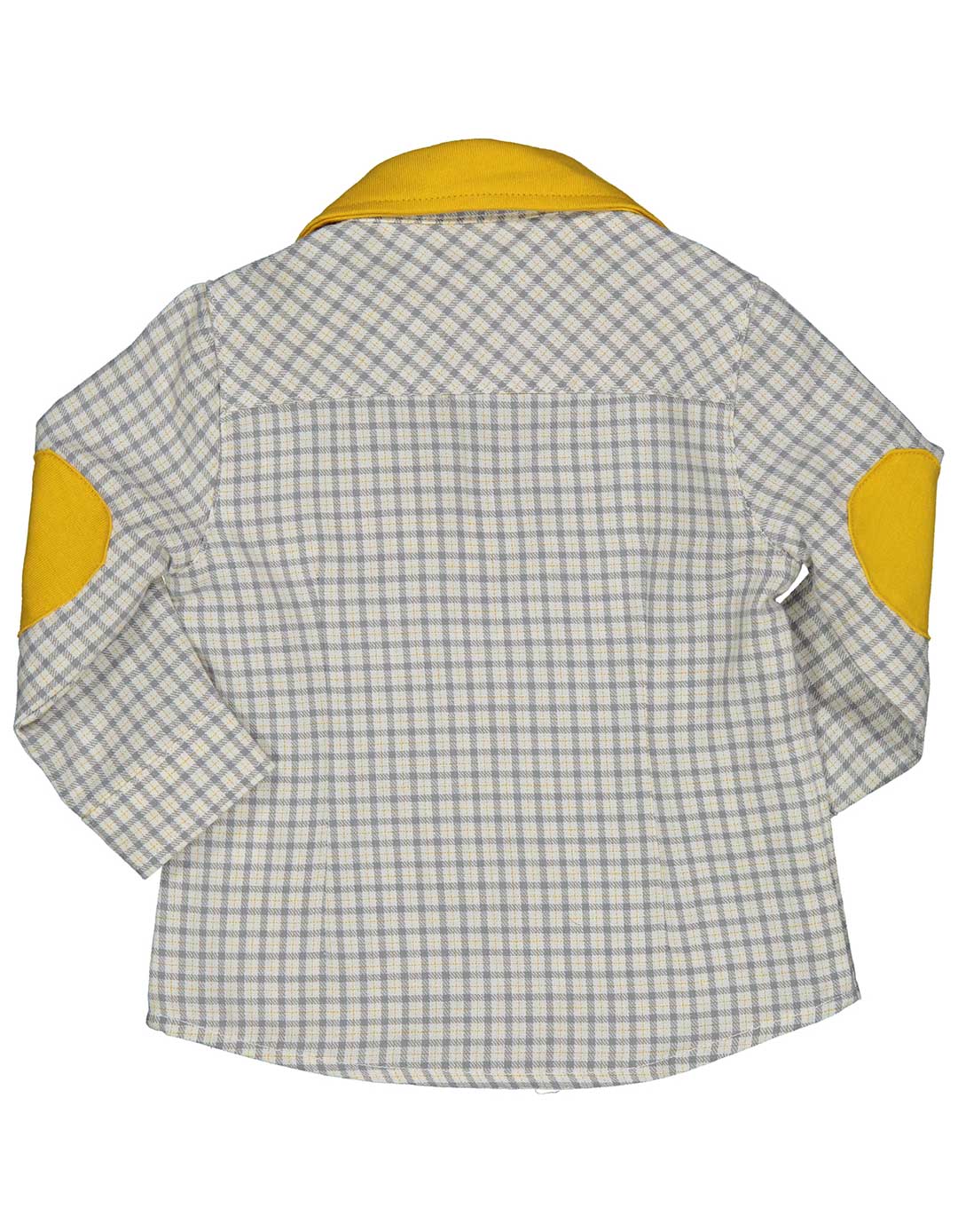  Image alt: Πουκάμισο καρό με κίτρινες λεπτομέρειες για αγόρι Birba