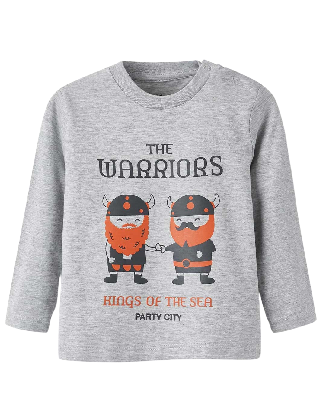 Βαμβακερή μακρυμάνικη μπλούζα για αγόρια, γκρι, Slim Fit, 95% βαμβάκι, 5% βισκόζη.