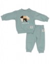 Βρεφικό σετ φόρμα για αγόρι, γαλάζιο, Regular Fit, 100% βαμβάκι.