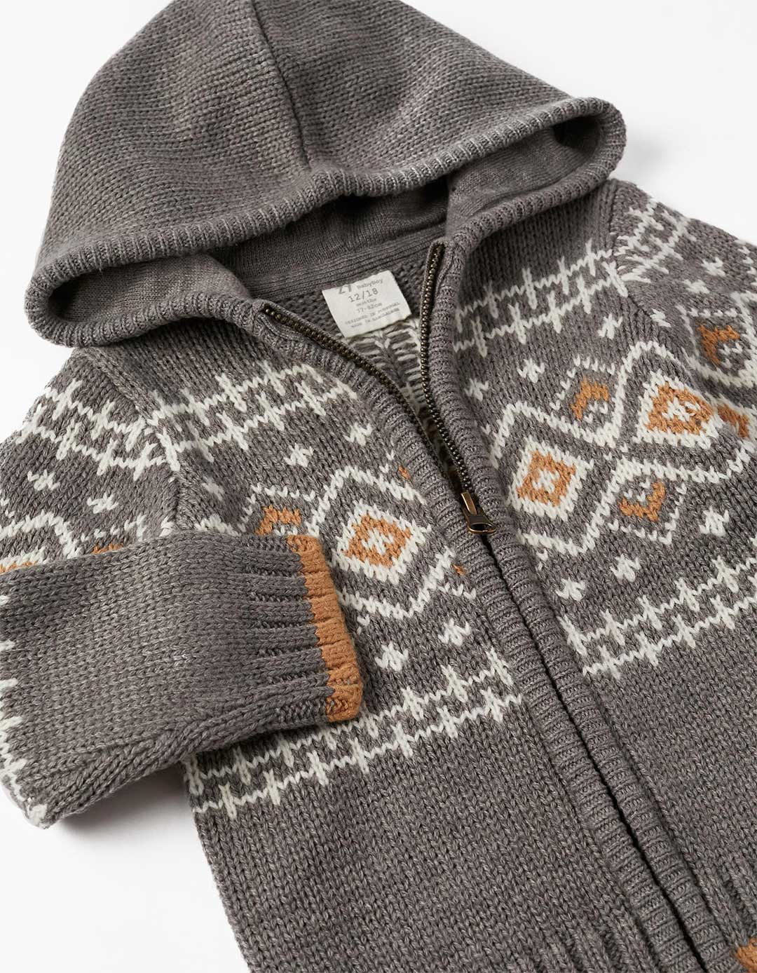 Ζακέτα με κουκούλα αγόρι γκρι Zippy