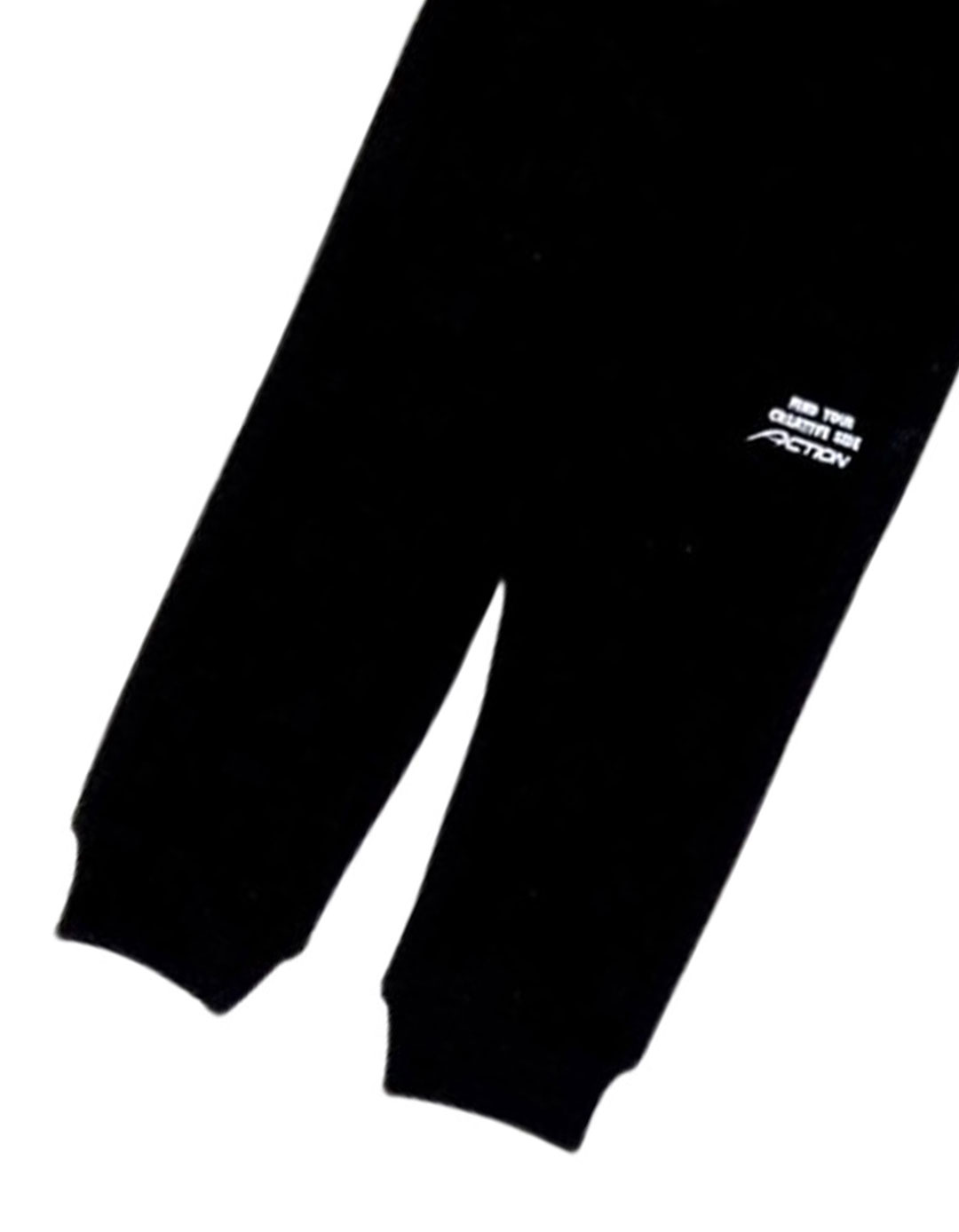 Παντελόνι φόρμα φούτερ για αγόρι, μαύρο, Regular Fit, 65% βαμβάκι,35% πολυεστέρας.