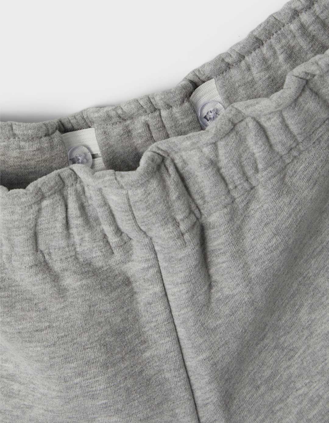 Παντελόνι φόρμας φούτερ για αγόρι, γκρι μελανζέ, Regular Fit, 80% βαμβάκι,20% πολυεστέρας.