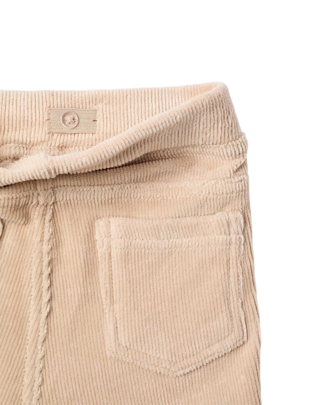 Παντελόνι κοτλέ μπεζ για κορίτσι