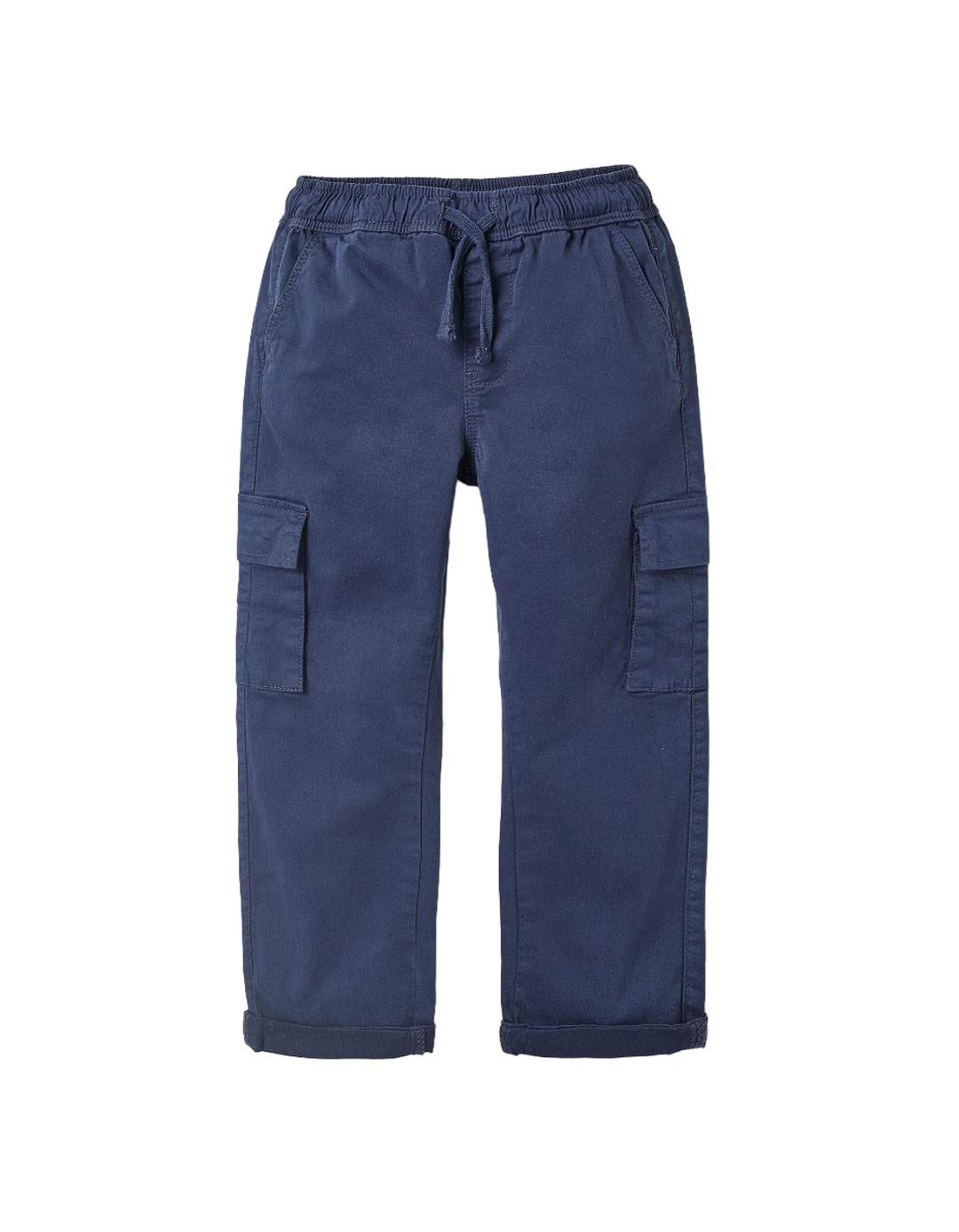 Παιδικό παντελόνι cargo για αγόρι μπλε, Slim Fit, 98%βαμβάκι, 2% ελαστίνη.