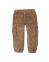 Παιδικό παντελόνι κοτλέ cargo για αγόρι, κάμελ, Slim Fit, 99% βαμβάκι-1% ελαστίνη.