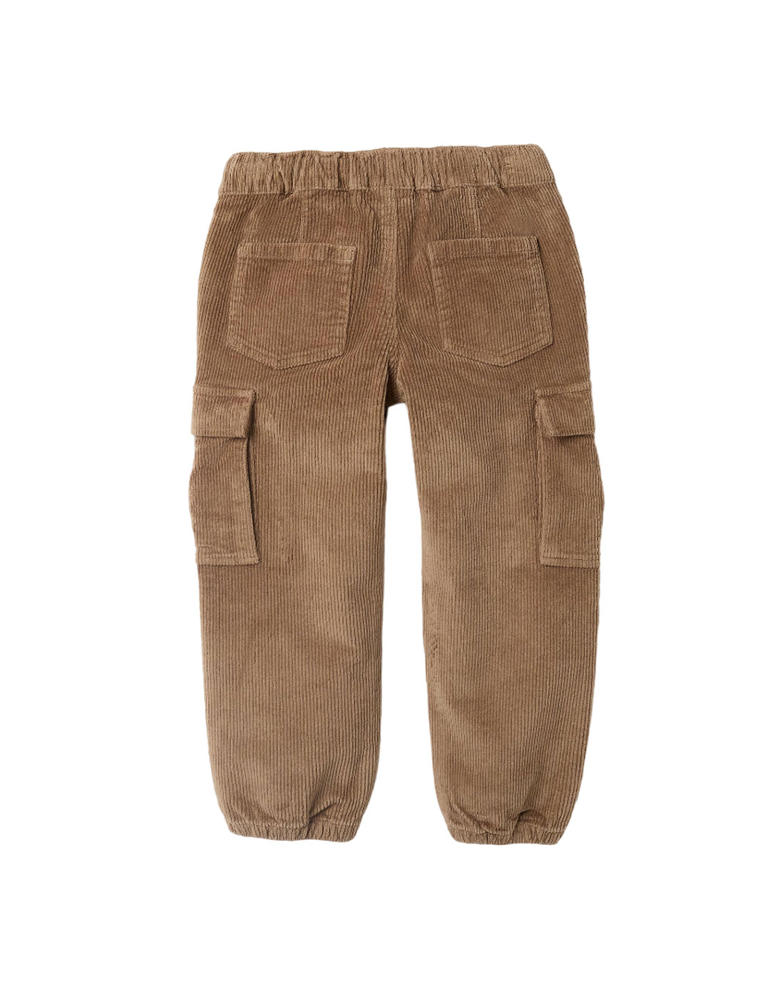 Παιδικό παντελόνι κοτλέ cargo για αγόρι, κάμελ, Slim Fit, 99% βαμβάκι-1% ελαστίνη.