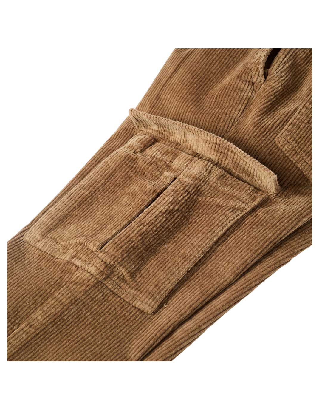 Παιδικό παντελόνι κοτλέ cargo για αγόρι, κάμελ, Slim Fit, 99% βαμβάκι-1% ελαστίνη.