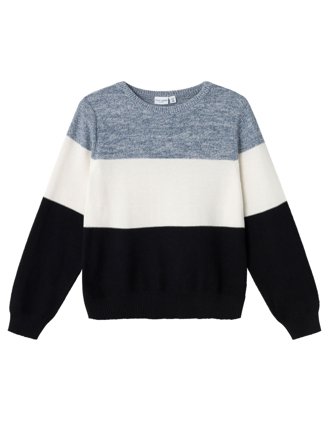 Παιδικό πλεκτό για αγόρι γκρι-μαύρο Regular Fit,100% βαμβάκι.