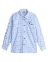 Παιδικό μακρυμάνικο πουκάμισο για αγόρι, σιελ, Regular Fit, 100% βαμβάκι.