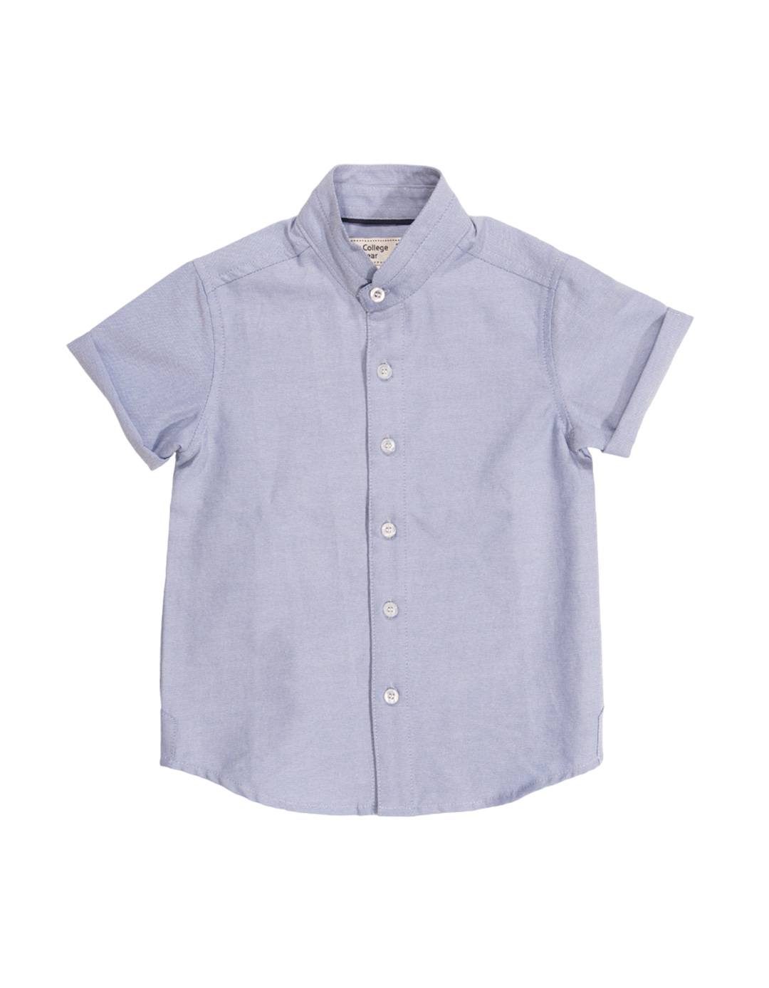 Παιδικό πουκάμισο κοντομάνικο για αγόρι, σιε΄λ, Regular Fit, 100% βαμβάκι.