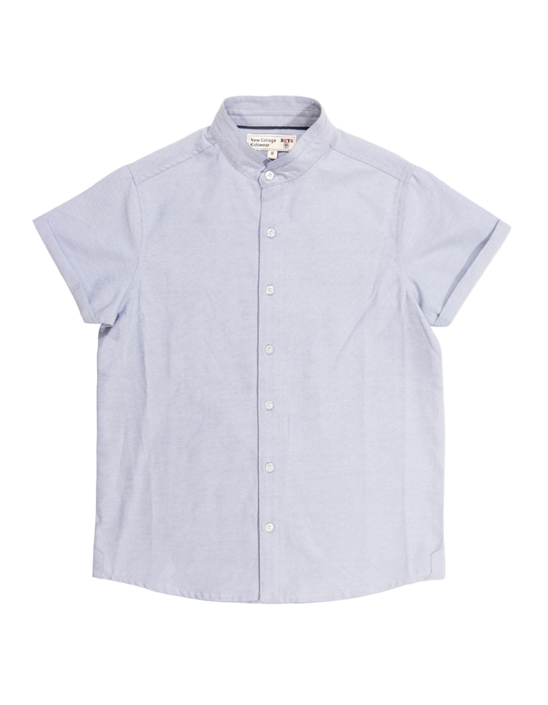 Παιδικό πουκάμισο κοντομάνικο για αγόρι, γαλάζιο, Regular Fit, 100% βαμβάκι.