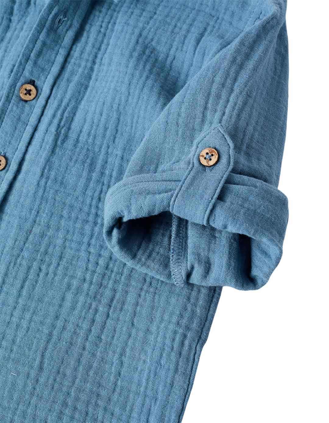 Zippy Παιδικό Βαμβακερό Πουκάμισο για Αγόρια τιρκουάζ.Slim Fit.