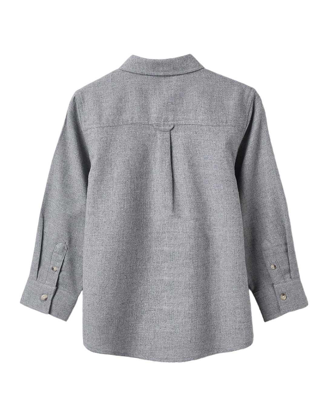 Παιδικό πουκάμισο Zippy γκρι με μακριά μανίκια