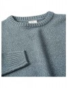 Παιδικό πλεκτό πουλόβερ για αγόρι, μπλε-γκρι, Slim Fit, 83% ακρυλικό-17% πολυαμίδιο.