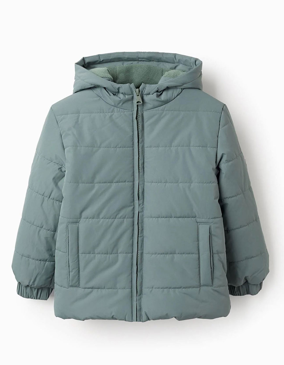 Παιδικό Πράσινο Μπουφάν με Κουκούλα για Αγόρια 4-14 Ετών Zippy.Slim Fit.