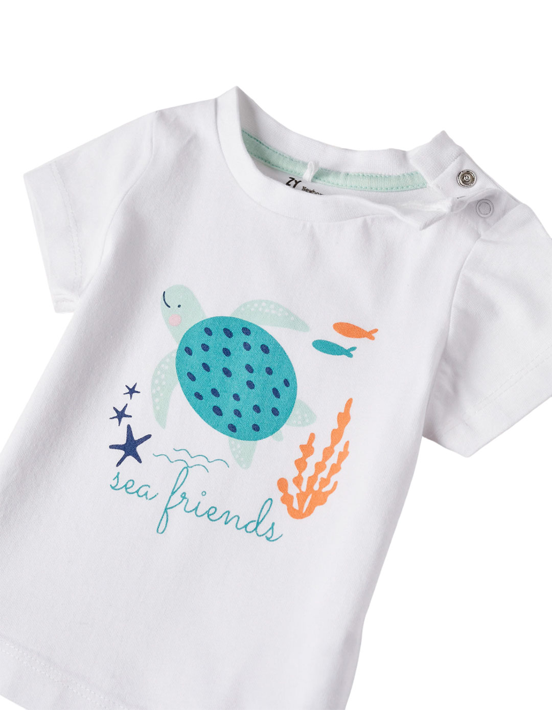 Σετ τριών τεμαχίων για νεογέννητα αγόρια σε μπλε, λευκό 100% βαμβάκι, slim fit.