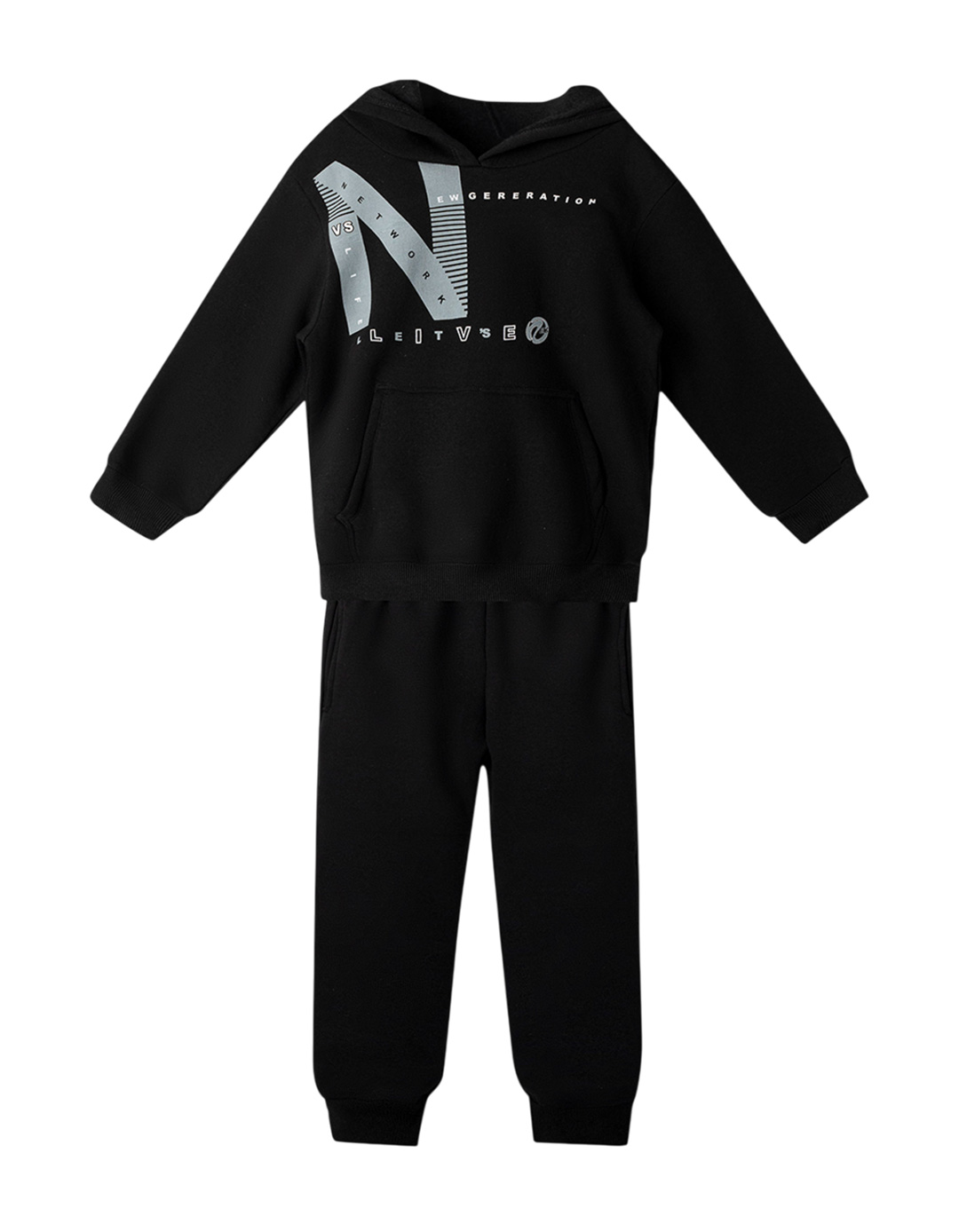 Σετ φόρμας αγόρι μαύρο NEK kidswear 6-16 ετών.Regular Fit.
