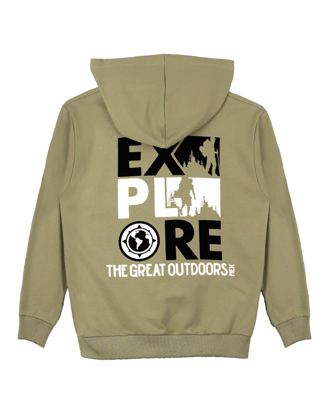 Παιδικό εποχιακό σετ φόρμα για αγόρι με κουκούλα,  χακί- μαύρο, Regular Fit, 100% βαμβάκι. Παιδικό εποχιακό σετ φόρμα για αγόρι με κουκούλα,  χακί- μαύρο, Regular Fit, 100% βαμβάκι.