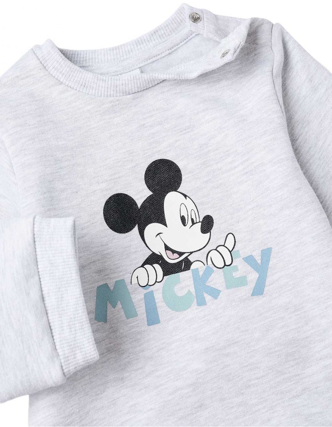 Βρεφικό σετ φόρμα Mickey για αγόρι σε γκρι και γκρι σιελ