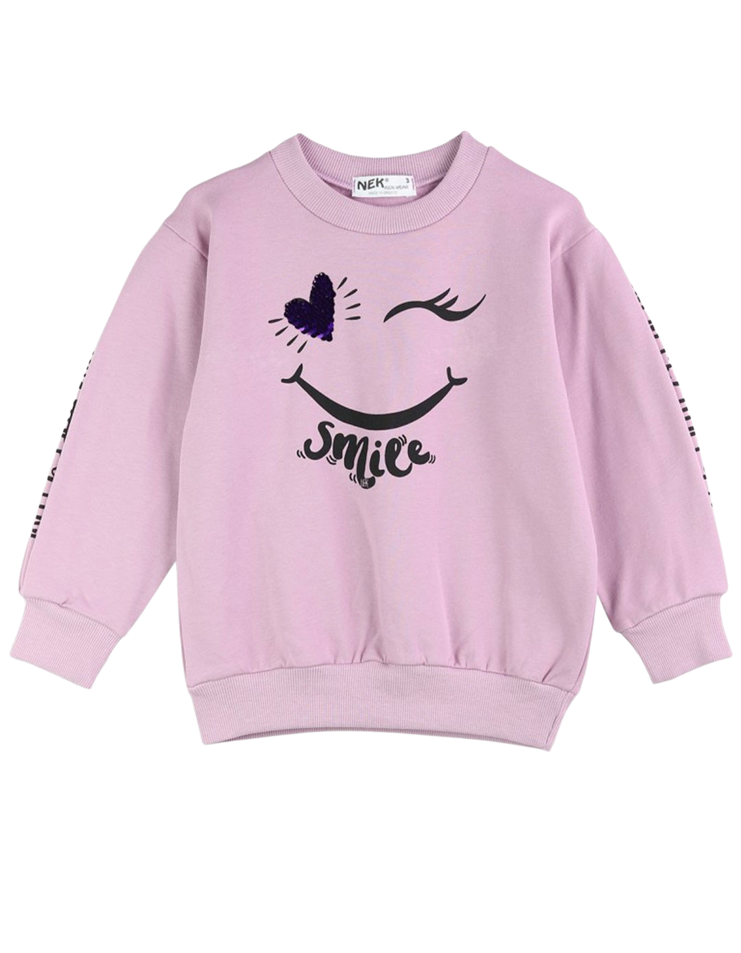 Παιδικό σετ φόρμα για κορίτσι με κολάν, λιλά-μαύρο, Regular Fit, 80% βαμβάκι, 20% πολυεστέρας. Παιδικό σετ φόρμα για κορίτσι με κολάν, λιλά-μαύρο, Regular Fit, 80% βαμβάκι, 20% πολυεστέρας.