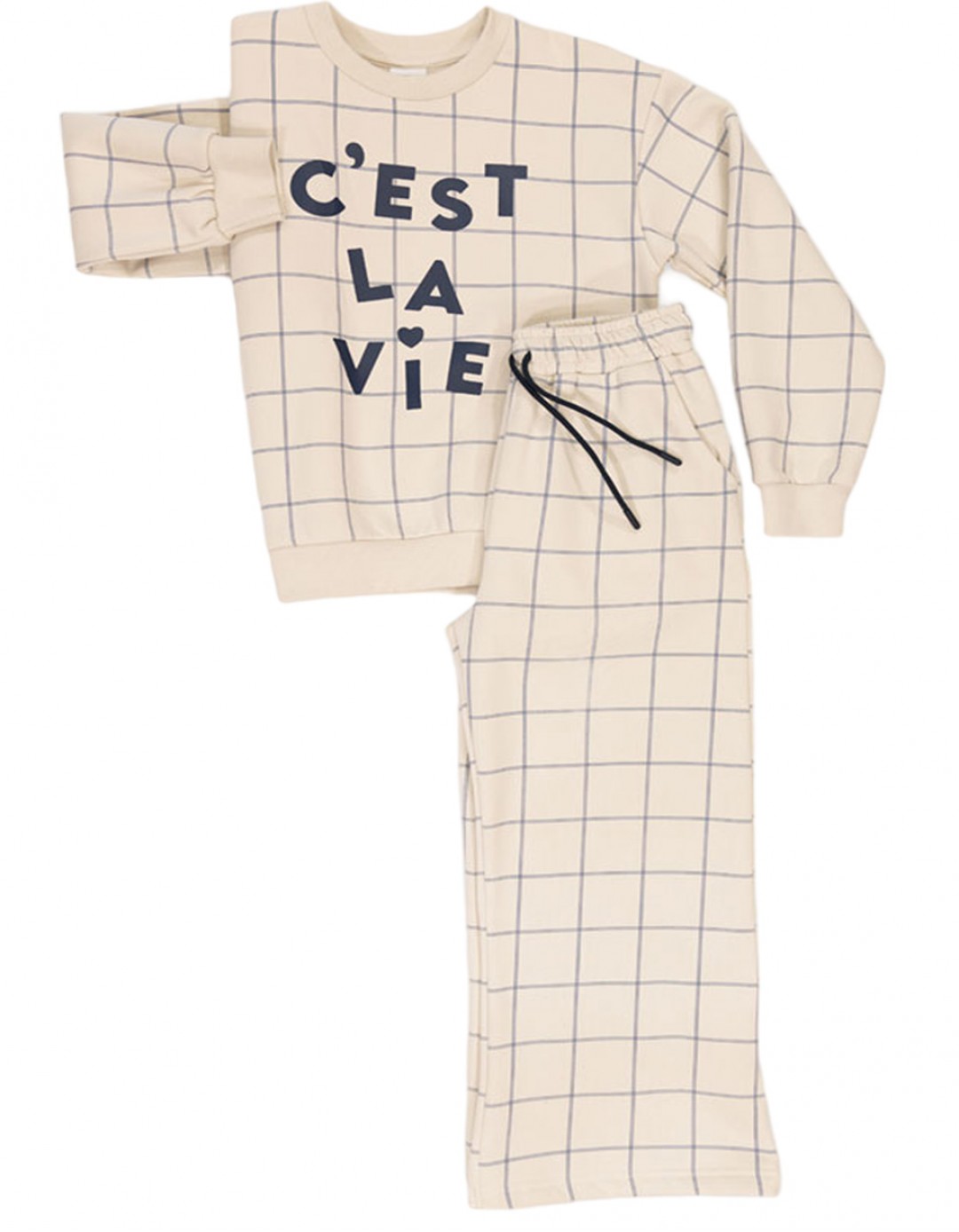 Σετ φόρμα κορίτσι εκρού New College Σετ φόρμα για κορίτσι εκρού New College χειμώνας