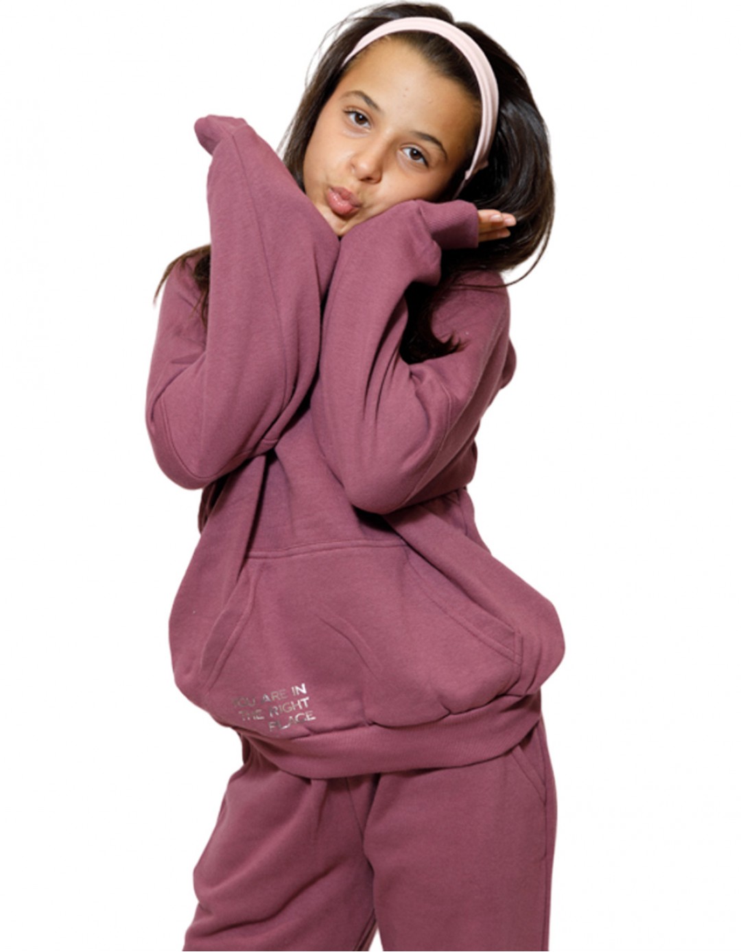 Παιδικό σετ φόρμα για κορίτσι με κουκούλα, μελιτζανί,Regular Fit, 60% βαμβάκι-40% πολυεστέρας. Παιδικό σετ φόρμα για κορίτσι με κουκούλα, μελιτζανί,Regular Fit, 60% βαμβάκι-40% πολυεστέρας.