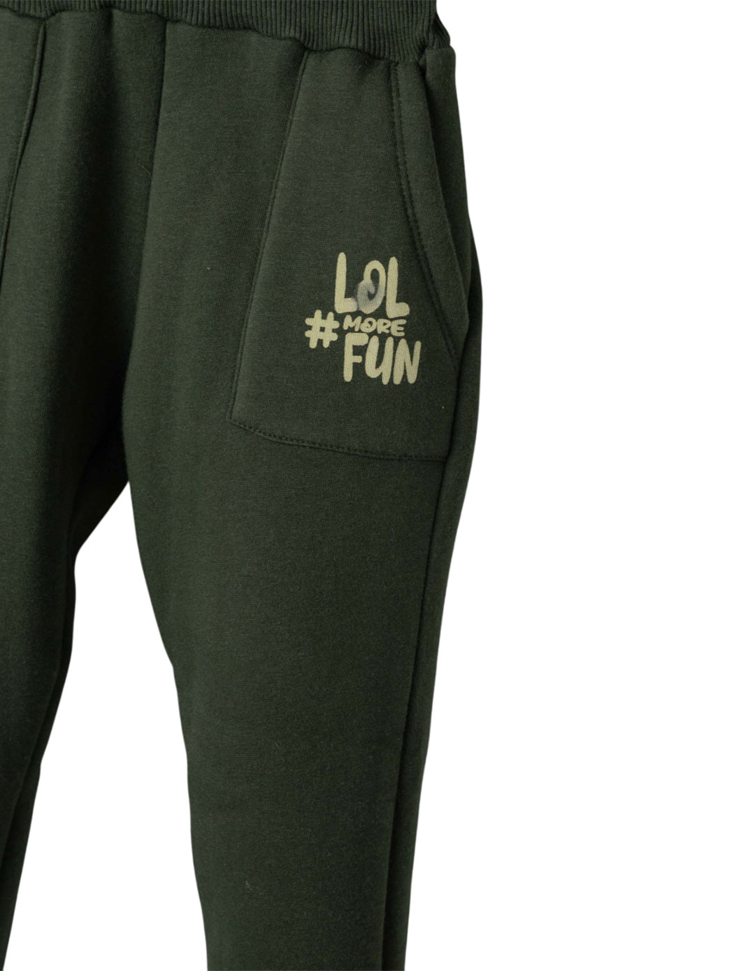 Σετ παιδικής φόρμας αγοριού με μπλούζα αρκούδα και χακί παντελόνι