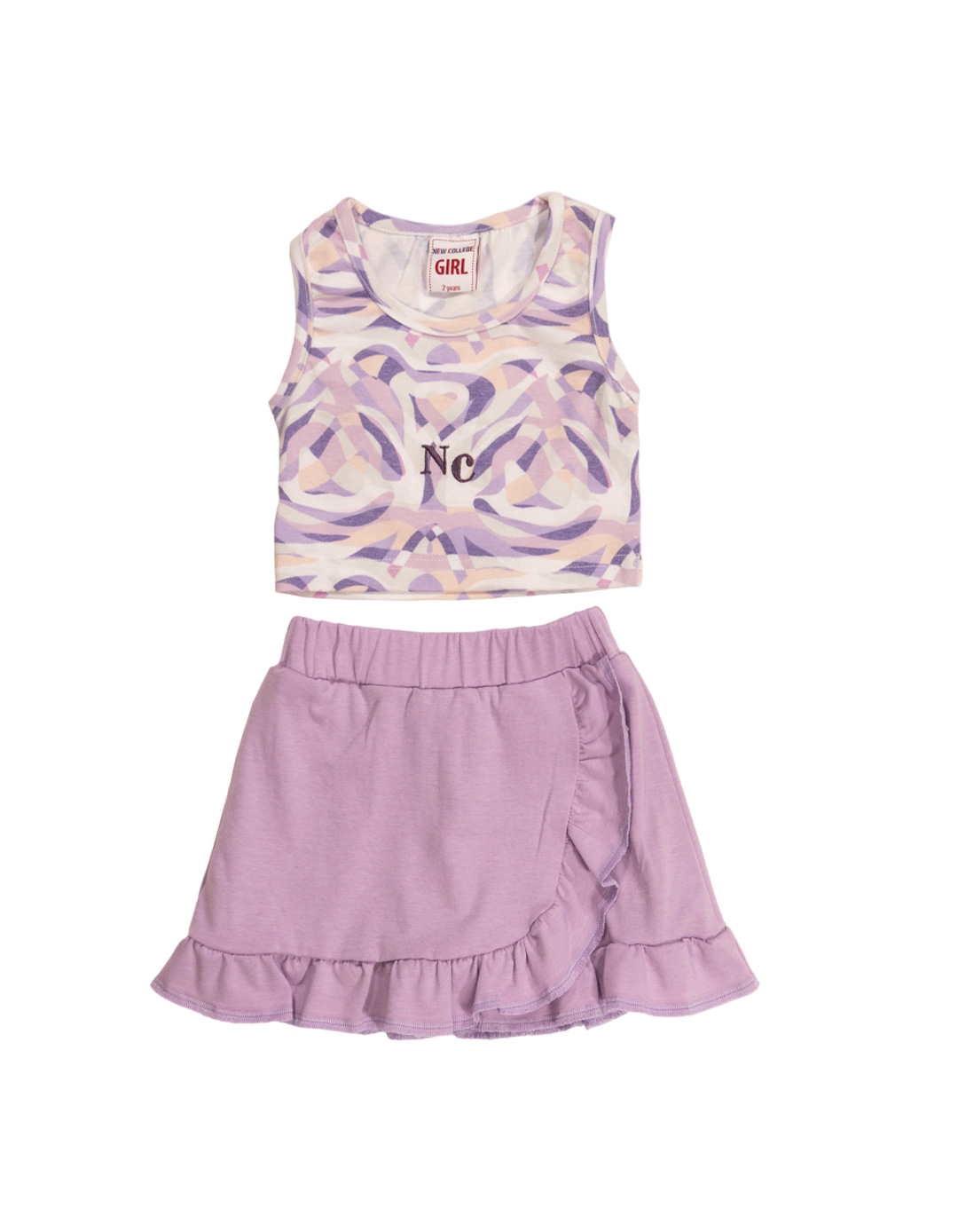 Παιδικό σετ για κορίτσι με μπλούζα και φούστα, λιλά, Regular Fit, 95% βαμβάκι, 5% ελαστίνη. Παιδικό σετ για κορίτσι με μπλούζα και φούστα, λιλά, Regular Fit, 95% βαμβάκι, 5% ελαστίνη.
