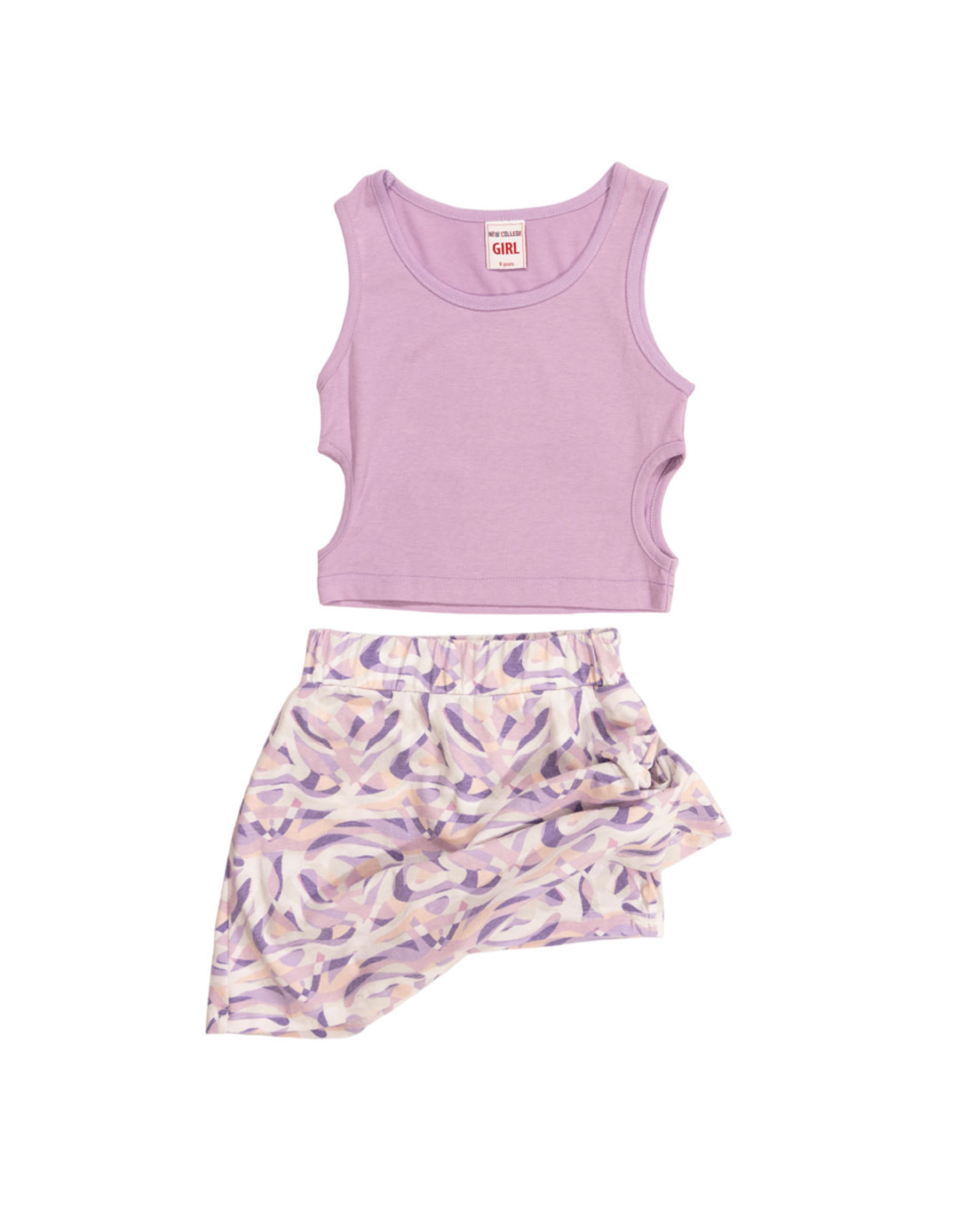 Παιδικό σετ για κορίτσι με μπλούζα και φούστα, λιλά, Regular Fit, 80% βαμβάκι, 20% πολυεστέρας-65% βαμβάκι, 30% πολυεστέρας, 5% ελαστίνη. Παιδικό σετ για κορίτσι με μπλούζα και φούστα, λιλά, Regular Fit, 80% βαμβάκι, 20% πολυεστέρας-65% βαμβάκι, 30% πολυεστέρας, 5% ελαστίνη.