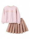 Παιδικό σετ ZIPPY ροζ-χρυσό για κορίτσι 4-14 ετών Παιδικό σετ ZIPPY με φούτερ και χρυσή φούστα για κορίτσι