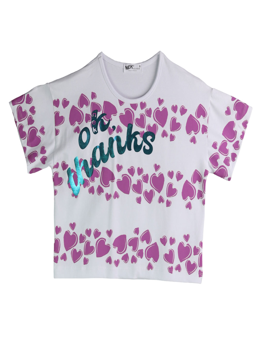 Παιδικό σετ για κορίτσι με μπλούζα και κολάν, λευκό-τυρκουάζ, Regular Fit, 95% βαμβάκι, 5% ελαστίνη. Παιδικό σετ για κορίτσι με μπλούζα και κολάν, λευκό-τυρκουάζ, Regular Fit, 95% βαμβάκι, 5% ελαστίνη.