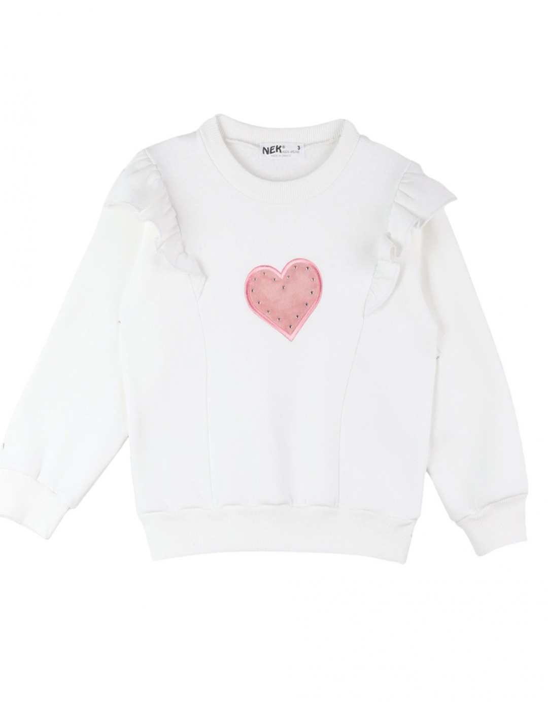 Παιδικό βελουτέ σετ για κορίτσι, εκρού-ροζ, Regular Fit, 80% βαμβάκι-20% πολυεστέρας. Παιδικό βελουτέ σετ για κορίτσι, εκρού-ροζ, Regular Fit, 80% βαμβάκι-20% πολυεστέρας.